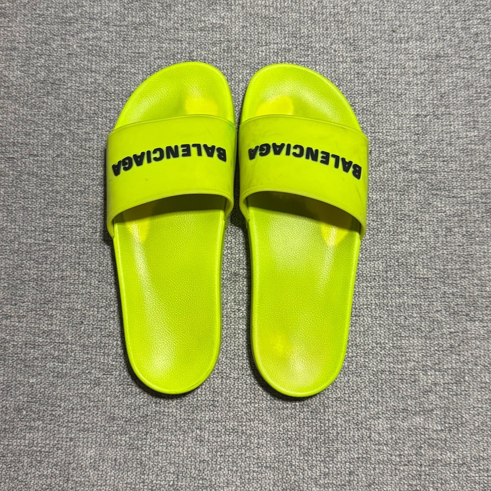 Balenciaga Neon Yellow Slides